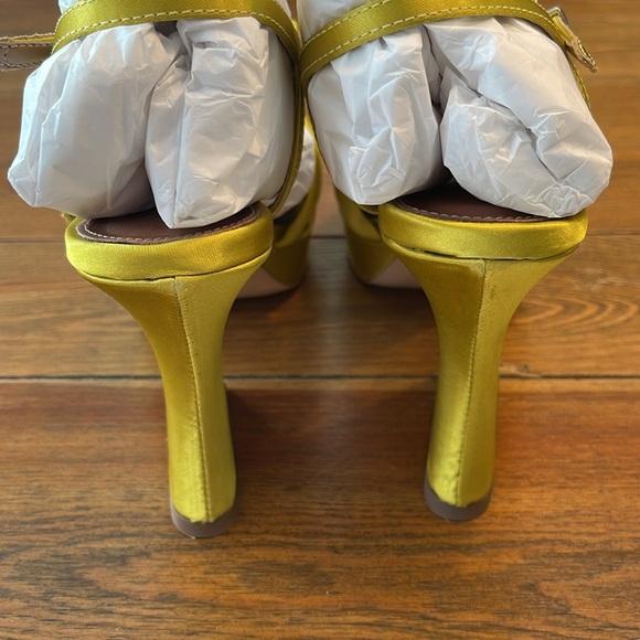 Anthropologie | Vicenza | Veneto Coconut Sandal | Moss Satin Knot | US 7 EU 38 - Picture 5 of 10